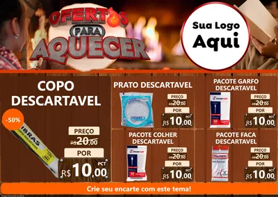 Modelo de Encarte para Encarte A4 Horizontal com o tema Ofertas Para Aquecer para Embalagens
