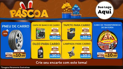 Modelo de TV para TV Horizontal com o tema Páscoa para Auto peças