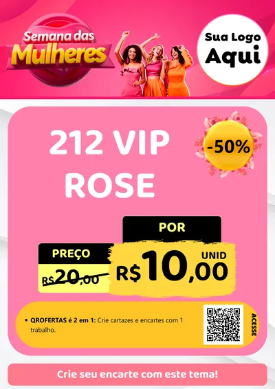 Modelo de Cartaz para Cartaz A4 Vertical com o tema Semana das Mulheres para Perfumes