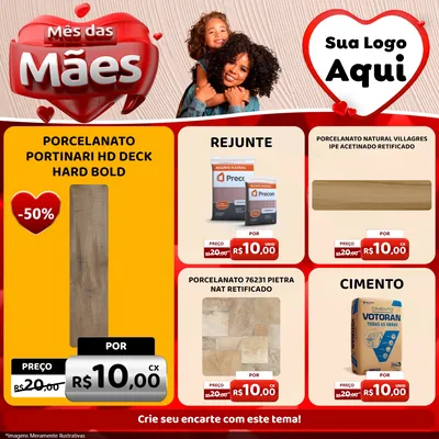 Modelo de Rede Social para Feed Facebook com o tema Mês das Mães para Pisos e revestimentos