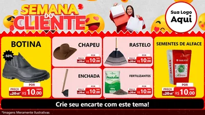 Modelo de TV para TV Horizontal com o tema Semana do Cliente para Agropecuária