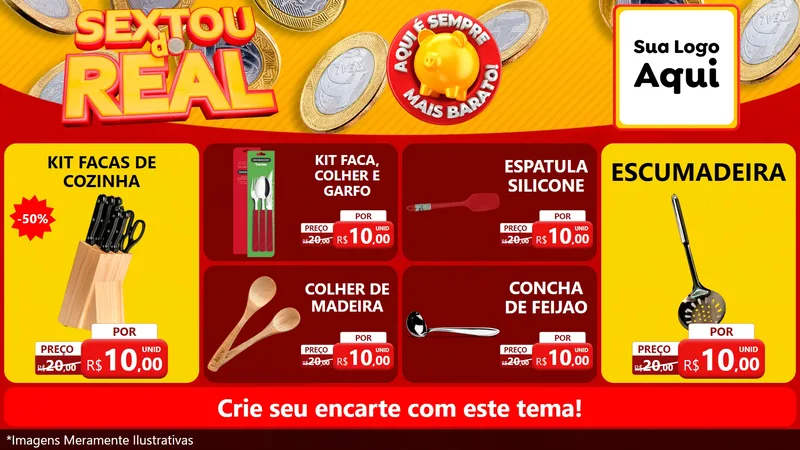 Modelo de TV para TV Horizontal com o tema Sextou do Real para Utilidades Domésticas