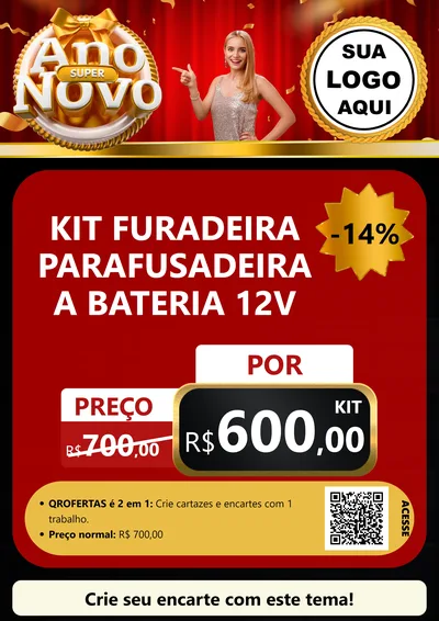 Modelo de Cartaz para Cartaz A4 Vertical com o tema Super Ano Novo para Maquinas e Ferramentas