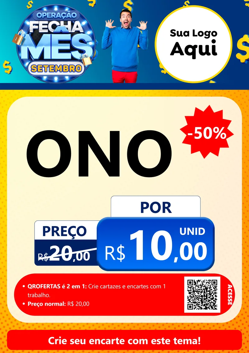 Modelo de Cartaz para Cartaz A4 Vertical com o tema Operação Fecha Mês Setembro para Óticas