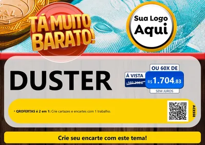 Modelo de Cartaz para Cartaz A4 Horizontal com o tema Está Muito Barato para Concessionaria de Carros