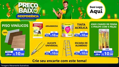 Modelo de TV para TV Horizontal com o tema Preço Baixo de Independência para Material para Construção