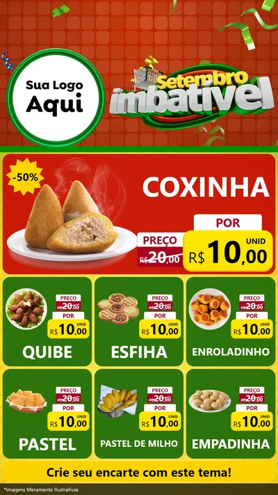 Modelo de Rede Social para Stories com o tema Setembro Imbatível para Salgadaria