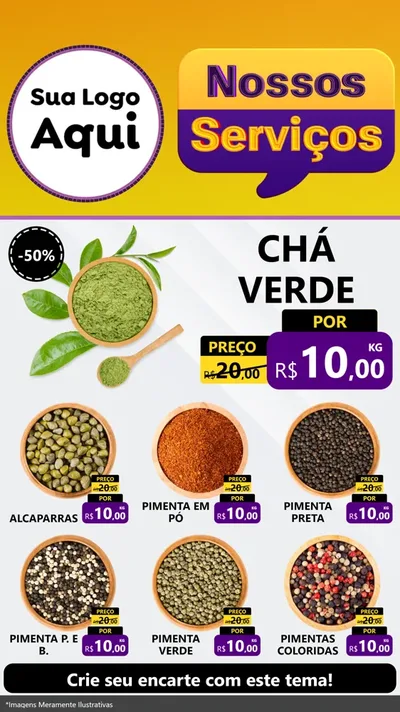 Modelo de Rede Social para Stories com o tema Nossos Serviços para Produtos Naturais