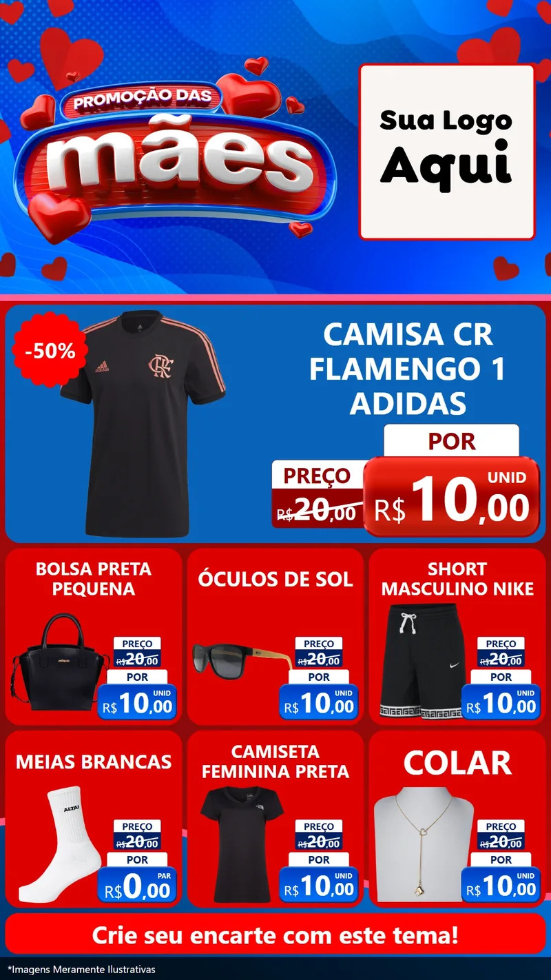 Modelo de Rede Social para Stories com o tema Promoção das Mães para Roupas e acessórios