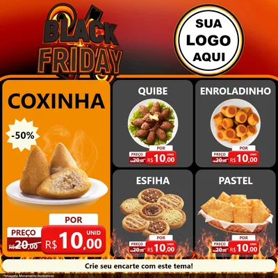 Modelo de Rede Social para Feed Facebook com o tema Black Friday para Salgadaria
