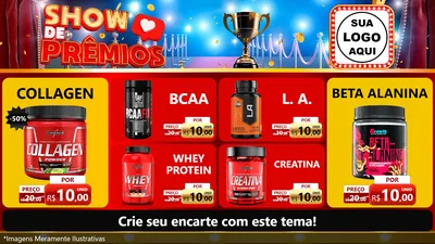 Modelo de TV para TV Horizontal com o tema Show de Prêmios para Suplementos alimentares
