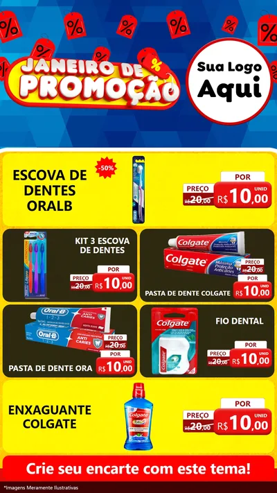 Modelo de TV para TV Vertical com o tema Janeiro de Promoção para Higiene Pessoal