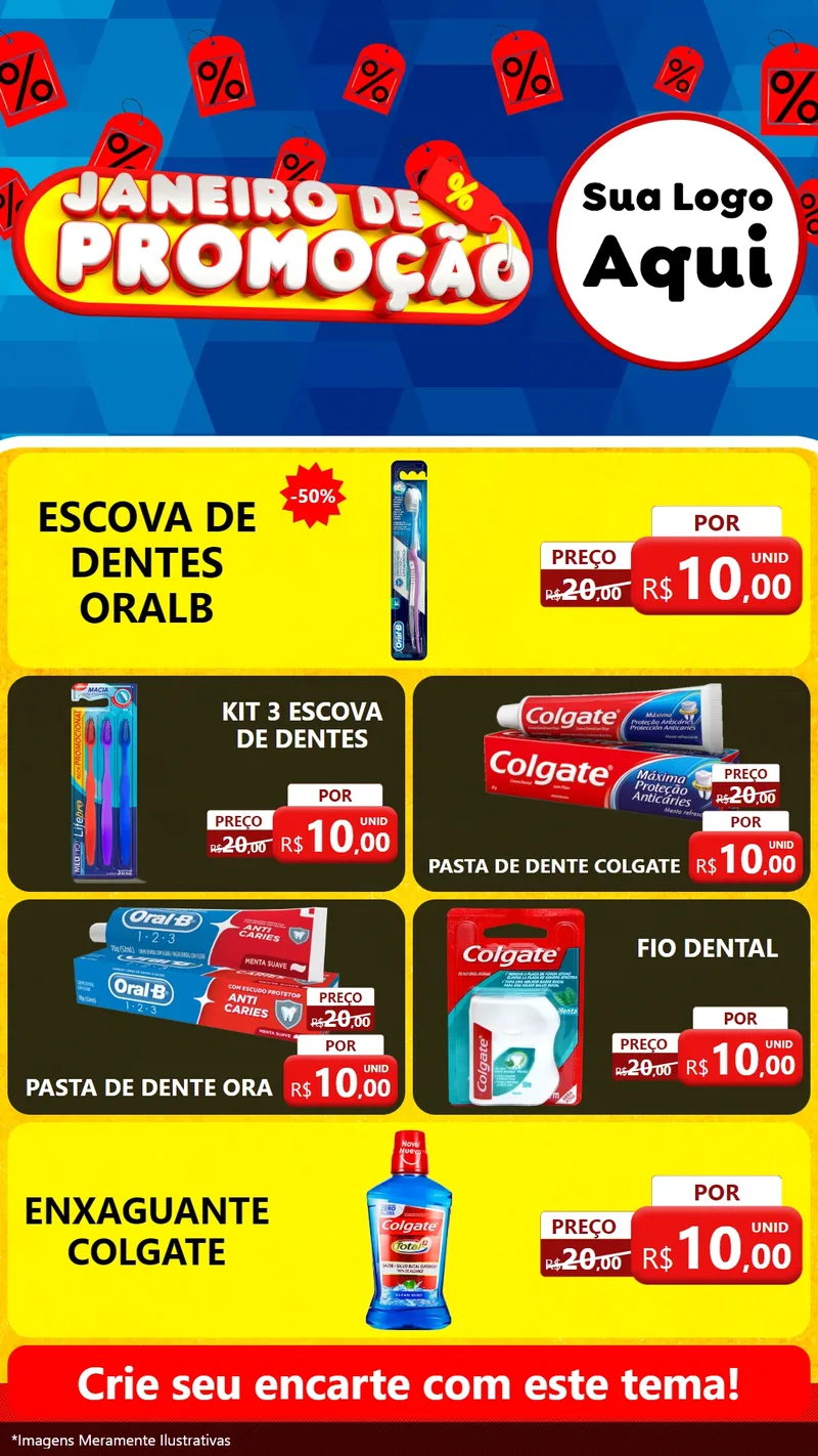 Modelo de TV para TV Vertical com o tema Janeiro de Promoção para Higiene Pessoal