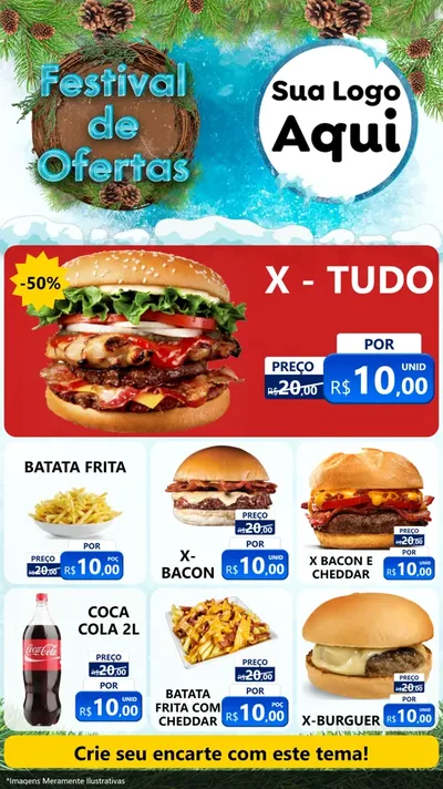Modelo de Rede Social para Stories com o tema Festival de Ofertas - Inverno para Hamburgueria