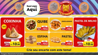 Modelo de TV para TV Horizontal com o tema Sexta da Economia para Salgadaria