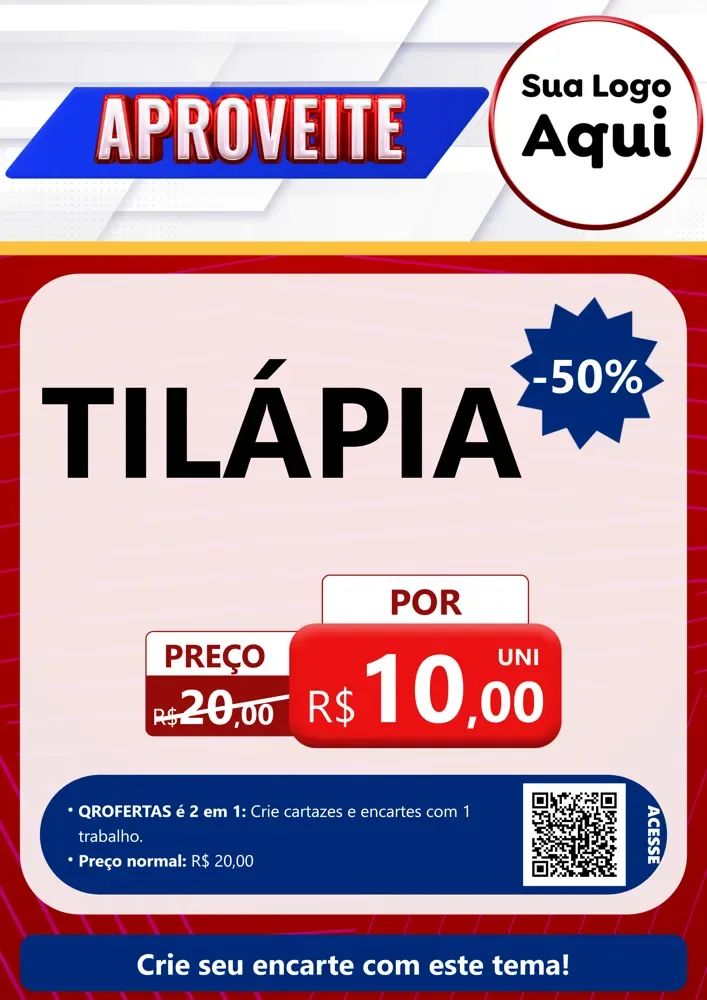 Modelo de Cartaz para Cartaz A4 Vertical com o tema Aproveite para Peixaria