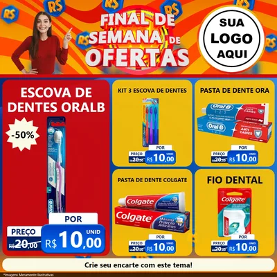 Modelo de Rede Social para Feed Facebook com o tema Final de Semana de Ofertas para Higiene Pessoal