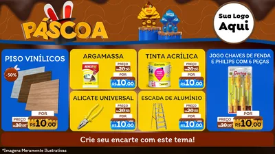 Modelo de TV para TV Horizontal com o tema Páscoa para Material para Construção