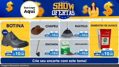 Modelo de TV para TV Horizontal com o tema Show de Ofertas para Agropecuária