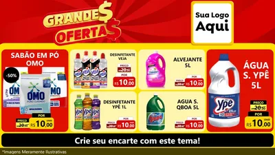Modelo de TV para TV Horizontal com o tema Grandes Ofertas para Produtos de Limpeza