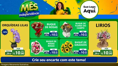 Modelo de TV para TV Horizontal com o tema Mês da Independência para Floricultura e jardim