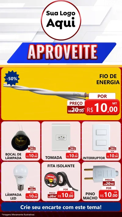 Modelo de Rede Social para Stories com o tema Aproveite para Materiais Elétricos