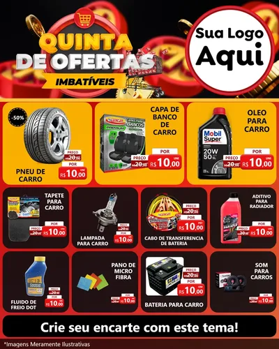 Modelo de Rede Social para Feed Instagram com o tema Quinta de Ofertas Imbatíveis para Auto peças