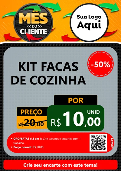 Modelo de Cartaz para Cartaz A4 Vertical com o tema Mês do Cliente para Utilidades Domésticas