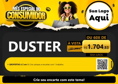 Modelo de Cartaz para Cartaz A4 Horizontal com o tema Mês Especial do Consumidor para Concessionaria de Carros