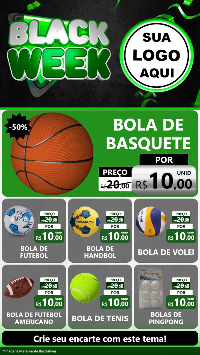 Modelo de Rede Social para Stories com o tema Black Week para Artigos Esportivos