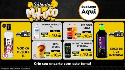 Modelo de TV para TV Horizontal com o tema Sábado Maluco para Distribuidora de bebidas