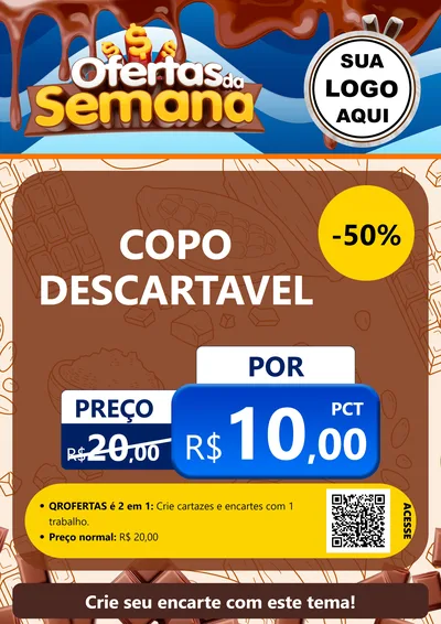 Modelo de Cartaz para Cartaz A4 Vertical com o tema Ofertas da Semana - Páscoa para Embalagens