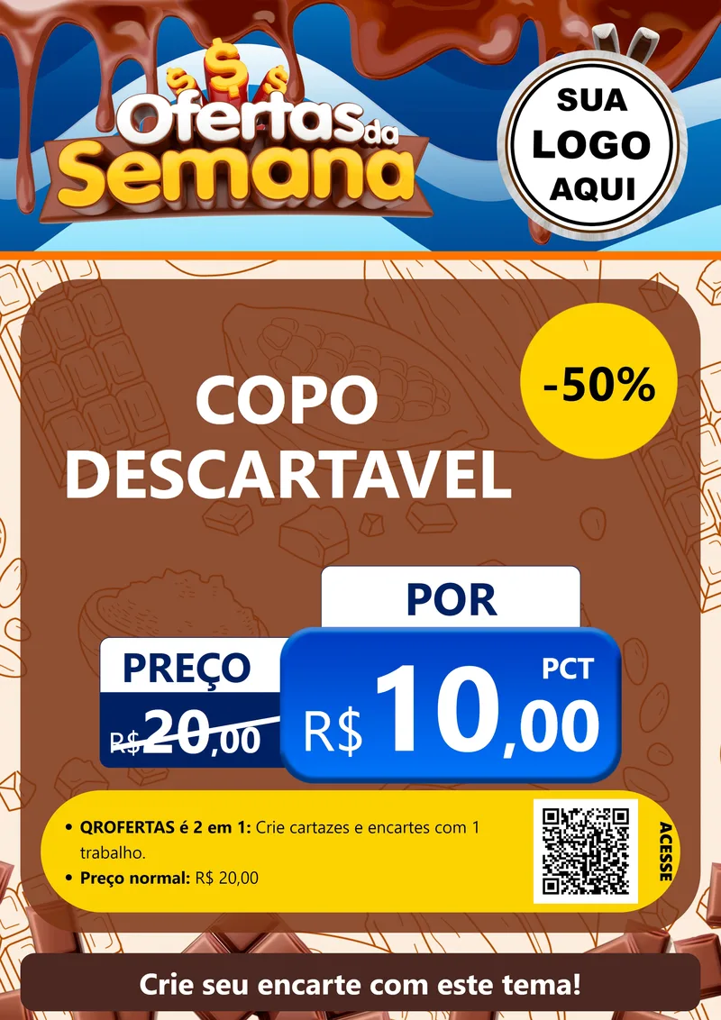 Modelo de Cartaz para Cartaz A4 Vertical com o tema Ofertas da Semana - Páscoa para Embalagens