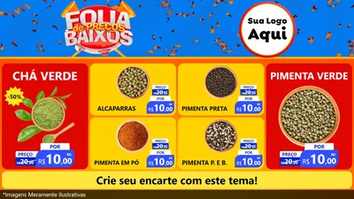 Modelo de TV para TV Horizontal com o tema Folia de Preços Baixos para Produtos Naturais