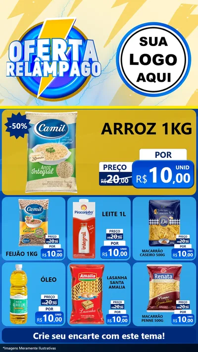 Modelo de Rede Social para Stories com o tema Oferta Relâmpago para Supermercado