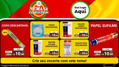Modelo de TV para TV Horizontal com o tema Semana Farroupilha para Embalagens