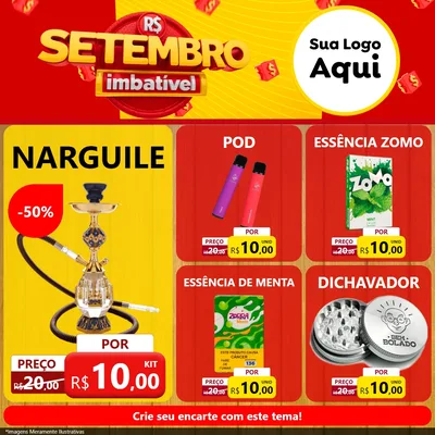 Modelo de Rede Social para Feed Facebook com o tema Setembro Imbatível para Tabacaria
