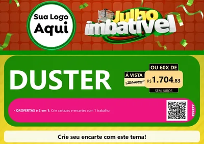 Modelo de Cartaz para Cartaz A4 Horizontal com o tema Julho Imbatível para Concessionaria de Carros