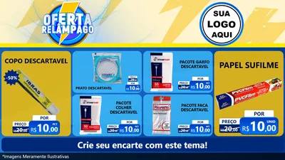 Modelo de TV para TV Horizontal com o tema Oferta Relâmpago para Embalagens