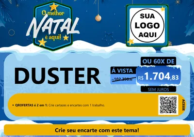 Modelo de Cartaz para Cartaz A4 Horizontal com o tema O Melhor Natal É Aqui! para Concessionaria de Carros
