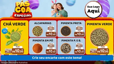 Modelo de TV para TV Horizontal com o tema Páscoa Especial para Produtos Naturais