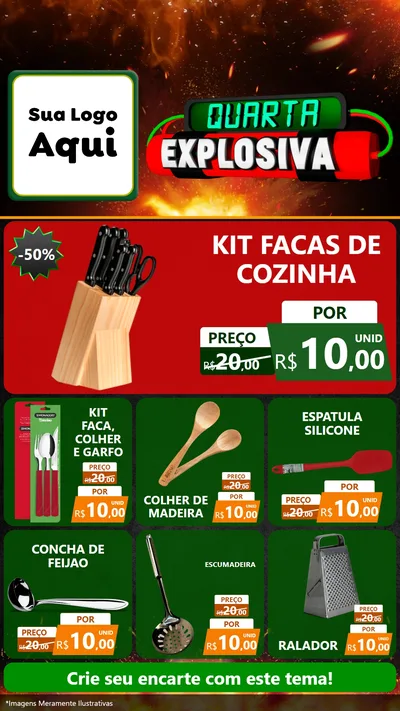 Modelo de Rede Social para Stories com o tema Quarta Explosiva para Utilidades Domésticas
