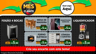 Modelo de TV para TV Horizontal com o tema Mês do Cliente para Móveis e Eletro