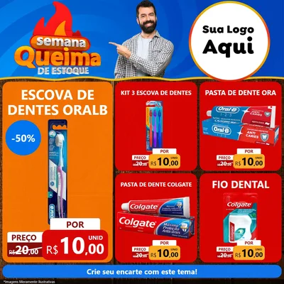 Modelo de Rede Social para Feed Facebook com o tema Semana Queima de Estoque para Higiene Pessoal