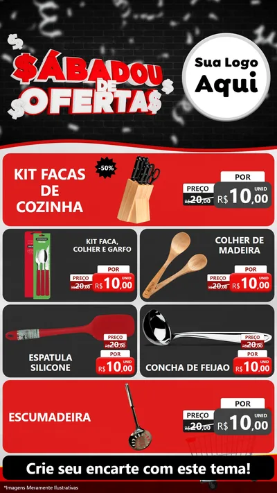 Modelo de TV para TV Vertical com o tema Sabadou de Ofertas para Utilidades Domésticas
