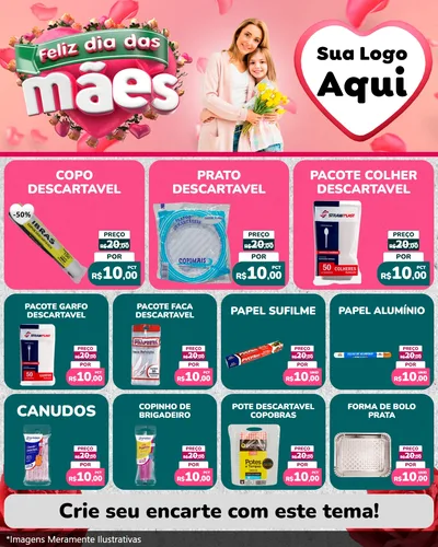 Modelo de Rede Social para Feed Instagram com o tema Feliz Dia das Mães para Embalagens