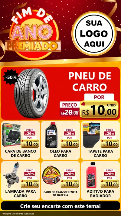 Modelo de Rede Social para Stories com o tema Fim de Ano Premiado para Auto peças