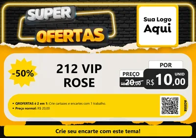 Modelo de Cartaz para Cartaz A4 Horizontal com o tema Super Ofertas para Perfumes