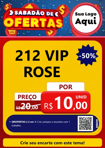 Modelo de Cartaz para Cartaz A4 Vertical com o tema Sabadão de Ofertas para Perfumes