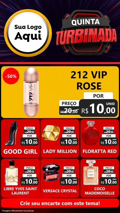 Modelo de Rede Social para Stories com o tema Quinta Turbinada para Perfumes